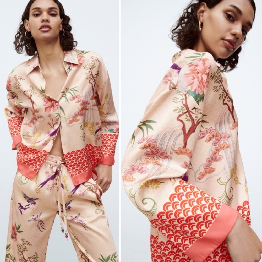 Zara Multicolor Floral Blouse
